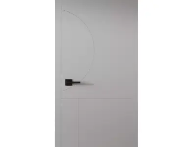 Modern Flush Interior Door 16 3D model