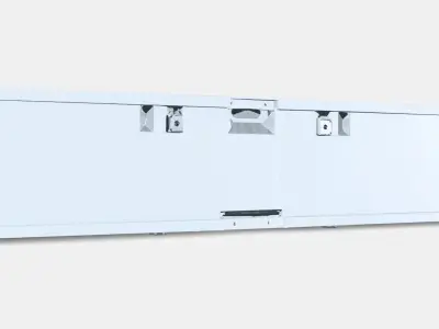 BESTA TV bench with doors 14 Low-poly 3D model