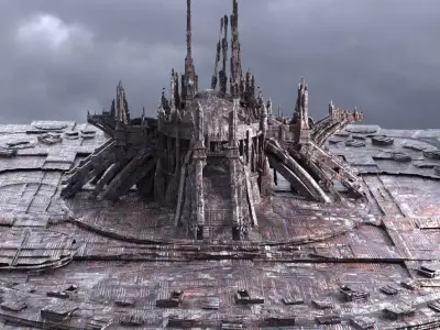 Dark Ages Monolith tower 3D model