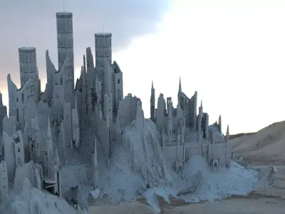 Medieval fortress Expanded Huge 3D model