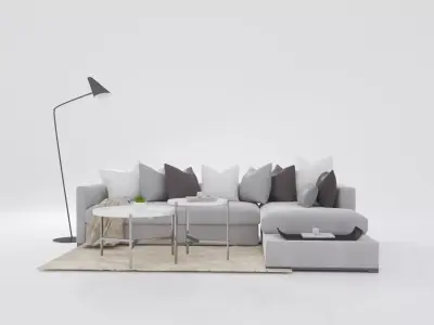 L-Shaped Sofa  3D model