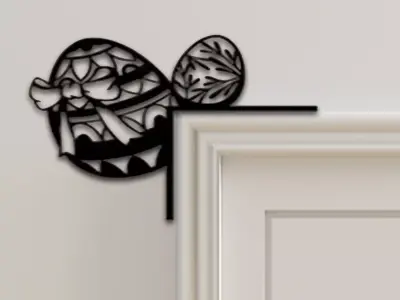 Egg Door Corner Decor 3D print model