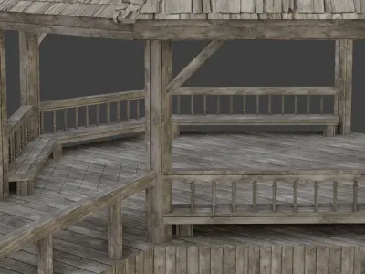 Gazebo - Game Rady - PBR Low-poly 3D model