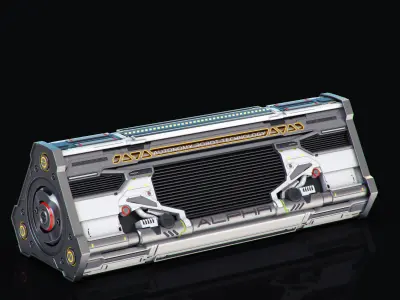 SciFi Props set 3D model