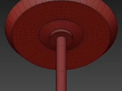 Chandelier six light in brass 3D model