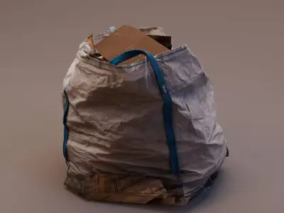 Construction BigBag Debris  Rubble Photogrammetry 8K 4 LODs Low-poly 3D model