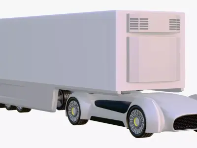 Autonomous Futuristic Cargo Truck M2 3D model