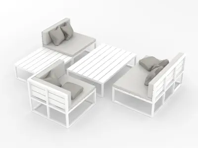 Garden Furniture Set 003 3D model