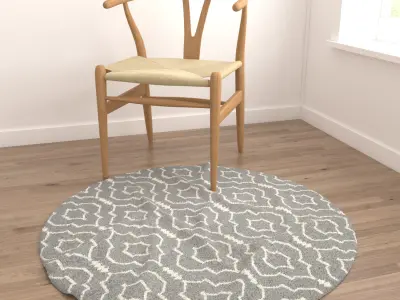 Round Rug Set 72 3D model