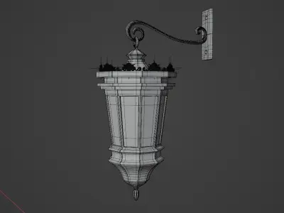Vintaged Street  Lamp 3D model