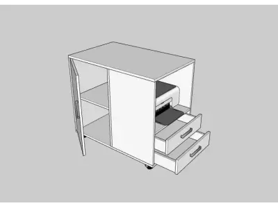 Smart Cabinet  Low-poly 3D model