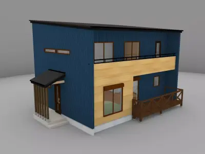 House model for background 26 Low-poly 3D model