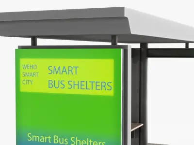 Bus Stop v1 Low-poly 3D model