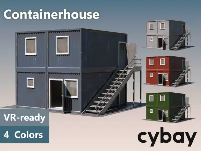 Container House Low-poly 3D model