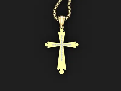 Cross Light Gold 3CP031 3DM STL 3D model