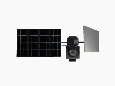 Satellite J06 Steel Black - SciFi Space Design Low-poly 3D model