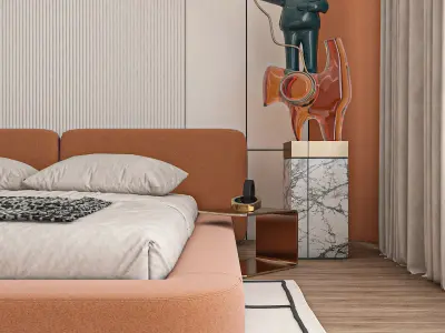 Bedroom interior scene 3D model 3D model purchase