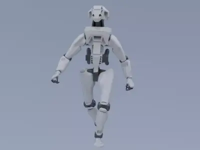 Robot - Operator 006 Low-poly 3D model
