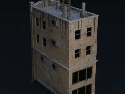 BUILDING URBAN AREA HONGKONG JAPAN CHINA ASIAN 04 Low-poly 3D model