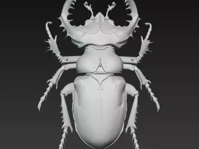 Cyber Beetle Automaton - Mechanical Stag Bug 3D Model 3D print model