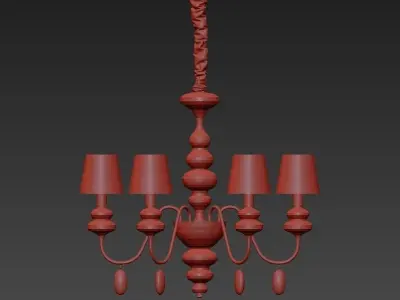 Masiero Eva Chandelier 6 3D model