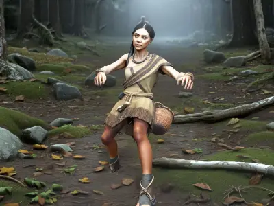 Semi Game Textures Detail 3D Character Low-poly 3D model