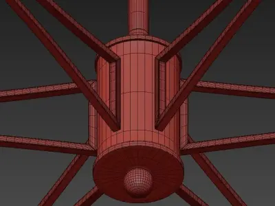 Loft Droplet Chandelier 6 3D model