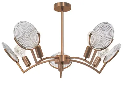 Mouthpiece light chandelier - bronze 3D model