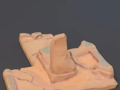 Stone plate 3D model
