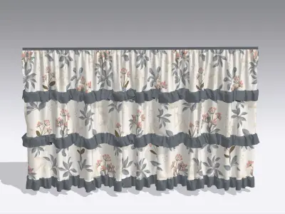 Curtain Low-poly 3D model