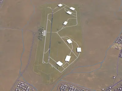 Hail Airport Low-poly 3D model