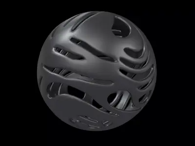 Abstract Sphere v14 003 Low-poly 3D model
