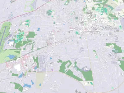 Cityscape Auburn Alabama United States  3D model