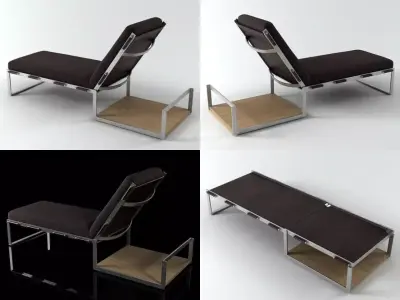 Air four different chaise lounge chairs 3D model