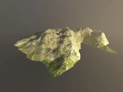 Background Landscapes Grass 4 Low-poly 3D model