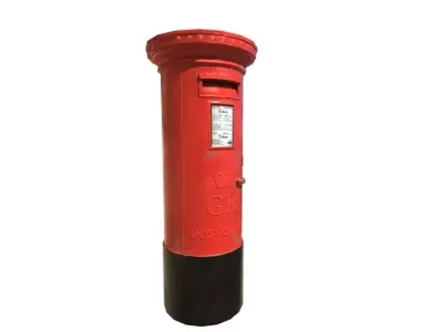 Postbox Lowpoly and PBR Model Free low-poly 3D model
