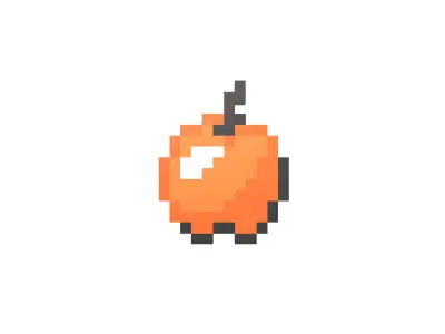 Pixel Apple v1 011 Low-poly 3D model