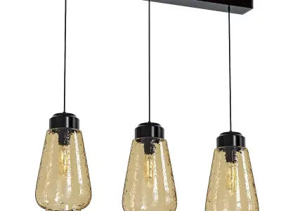 CEILING LIGHT HUDSON DROP SHAPE 3 PENDANTS 3D model