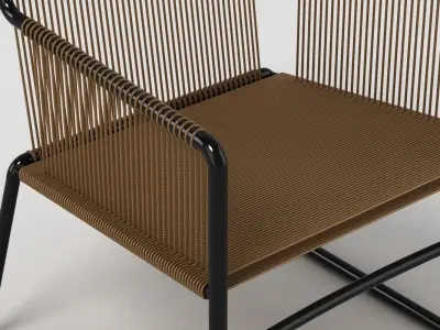 Flexform Harp Chair 3D model
