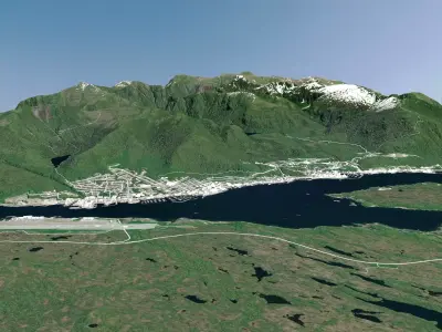 Cityscape Ketchikan  Alaska USA 3D model