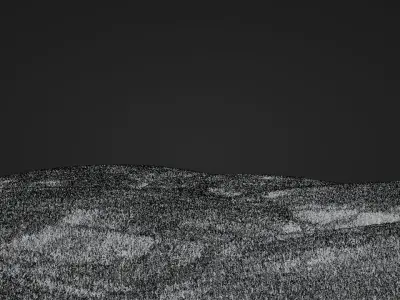 Realistic Nature field with grass Low-poly 3D model