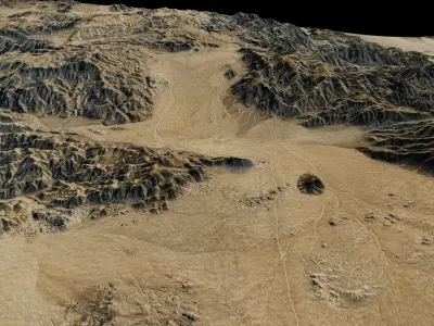 Joshua Tree National Park 3d model terrain 3D model