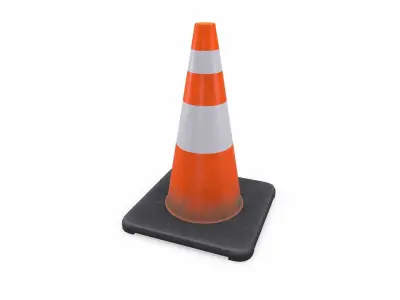 Traffic Cone Low-poly PBR Free low-poly 3D model