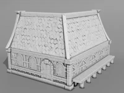 medieval house 3D print model