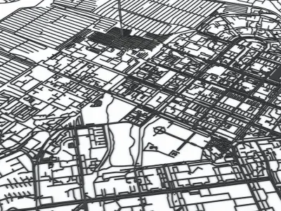 Nizhny Novgorod Road Network and Streets 3D model