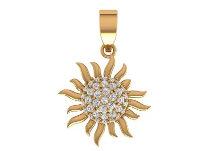 SunFlower Pendant 3D print model buy