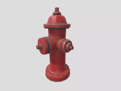 Fire Hydrant Low-poly 3D model 46