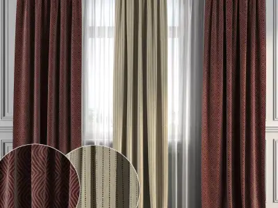 Curtain Set 175 3D model