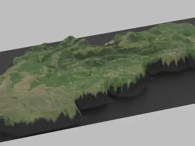 Slovakia Map Country Low-poly 3D model