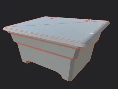 Sand reservoir box Low-poly 3D model